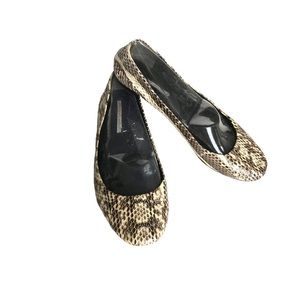 Vera Wang Flats Leather Snakeskin